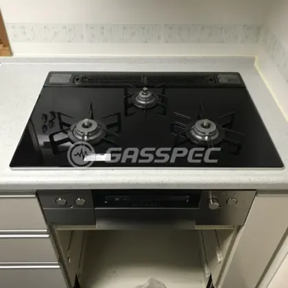 施工後のビルトインガスコンロ（ノーリツ N3S13PWASSTE）
