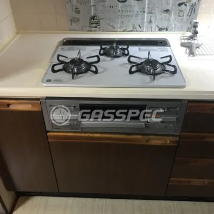 施工後のビルトインガスコンロ（パロマ PD-509WS-60CV）