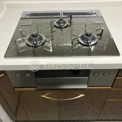 施工後のビルトインガスコンロ（ノーリツ N3S12PWASKSTES）