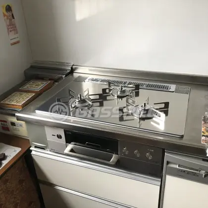 施工後のビルトインガスコンロ（リンナイ RHS71W31E13RCSTW）