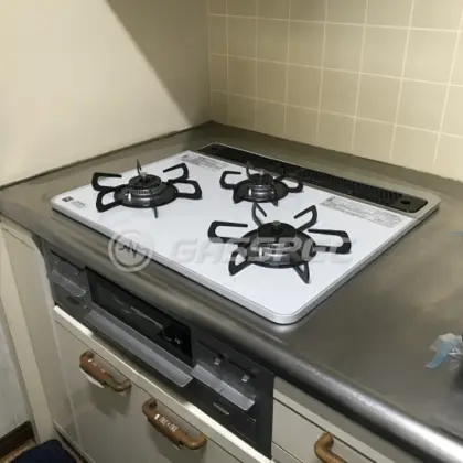 施工後のビルトインガスコンロ（パロマ PD-509WS-60CV）