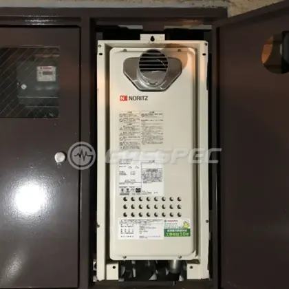 施工後の給湯器（ノーリツ GQ-1628AWX-T-DX BL）