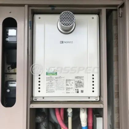 施工後の給湯器（ノーリツ GT-2460SAWX-T-2 BL）