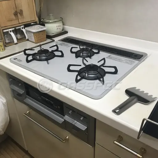 交換後のビルトインガスコンロ（パロマ PD-509WS-60CV）