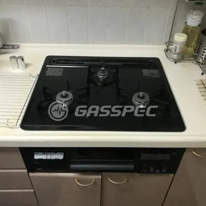 施工後のビルトインガスコンロ（ノーリツ N3GT2RWTQ1）