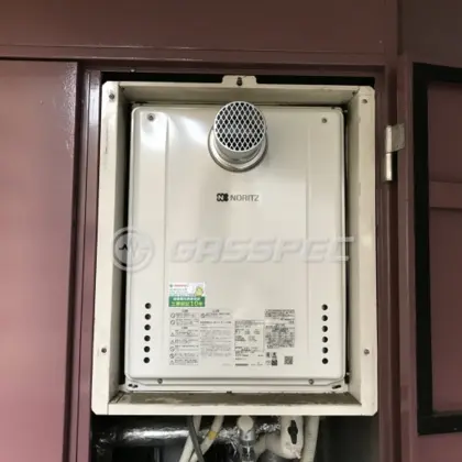 施工後の給湯器（ノーリツ GT-2460SAWX-T-2 BL）
