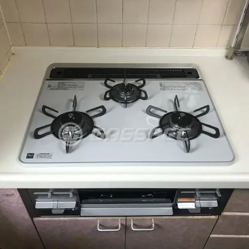 交換後のビルトインガスコンロ（パロマ PD-509WS-60CV）