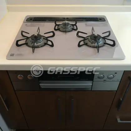 施工後のビルトインガスコンロ（パロマ PD-821WS-60GJ）