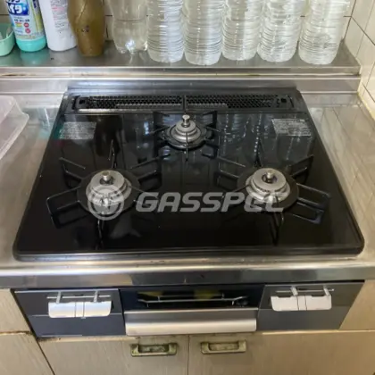 施工後のビルトインガスコンロ（ノーリツ N3WT6RWTSSI）