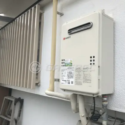 施工後の給湯器（ノーリツ GQ-2039WS-1 BL）