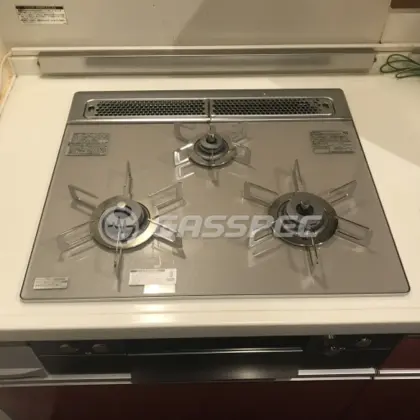 施工後のビルトインガスコンロ（ノーリツ N3WS3PWAS6STESC）