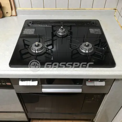 施工後のビルトインガスコンロ（ノーリツ N3WT6RWTSSI）