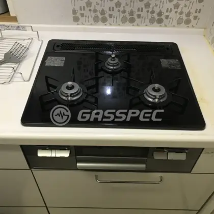 施工後のビルトインガスコンロ（ノーリツ N3WT6RWTSSI）