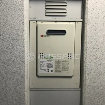 施工後の給湯器（ノーリツ GQ-1639WS-1 BL）