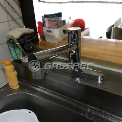 施工後の水栓・蛇口（TOTO TKS05313J）