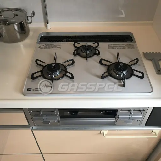 交換後のビルトインガスコンロ（パロマ PD-509WS-60CV）