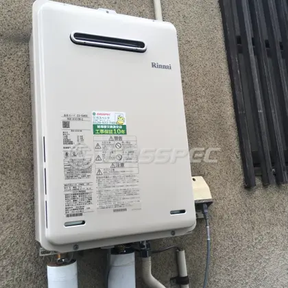 施工後の給湯器（リンナイ RUX-A1616W-E）