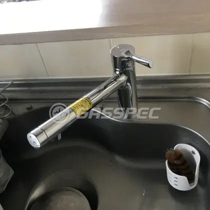 施工後の水栓・蛇口（TOTO TKS05304J）