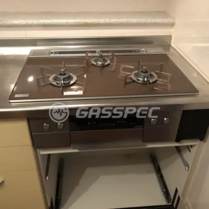 施工後のビルトインガスコンロ（ノーリツ N3WS4PWASZSTESC）