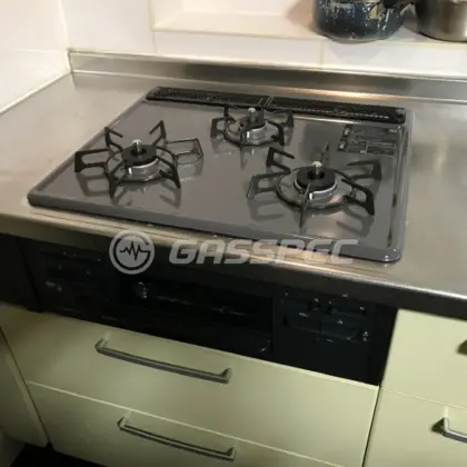 施工後のビルトインガスコンロ（リンナイ RS31M5H2SBW）