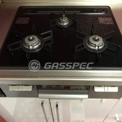 施工後のビルトインガスコンロ（ノーリツ N3WT6RWTSSI）