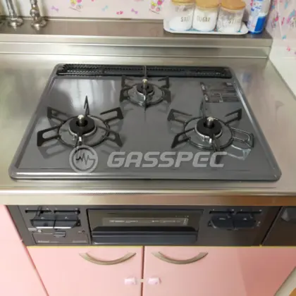 施工後のビルトインガスコンロ（リンナイ RS31M5H2SBW）