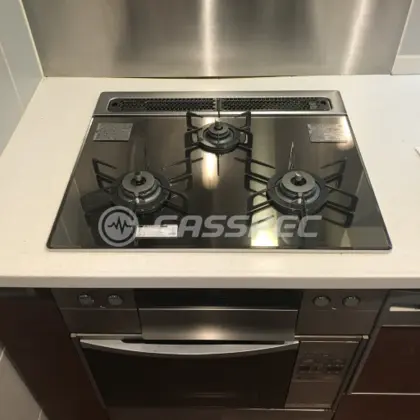 施工後のビルトインガスコンロ（ノーリツ N3S12PWASKSTE）