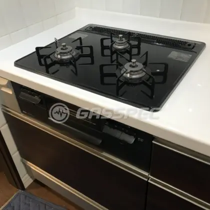 施工後のビルトインガスコンロ（ノーリツ N3WT6RWTS）