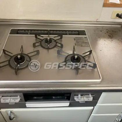 施工後のビルトインガスコンロ（リンナイ RS31W28U12RVW（展示品））