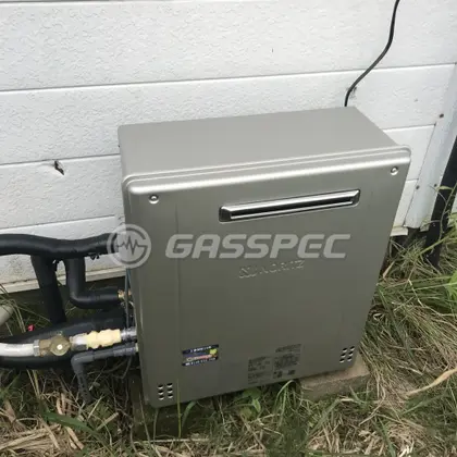 施工後の給湯器（ノーリツ GT-C1662SARX-2 BL）