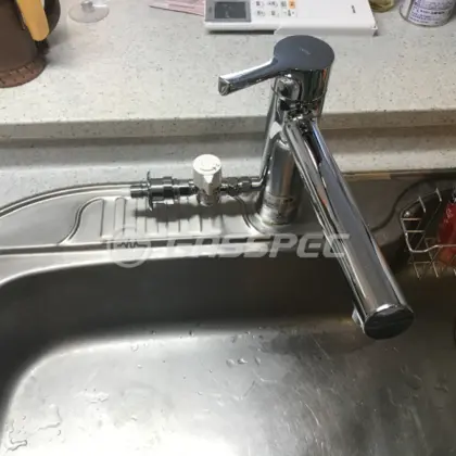 施工後の水栓・蛇口（TOTO TKS05309J）
