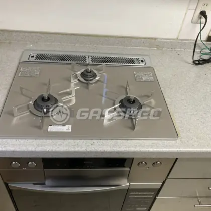 施工後のビルトインガスコンロ（ノーリツ N3S12PWAS6STES）