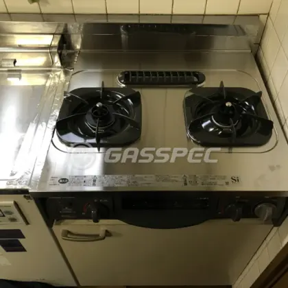 施工後のビルトインガスコンロ（リンナイ URG-655TS2-L）