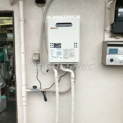 施工後の給湯器（ノーリツ GQ-1639WE-1）