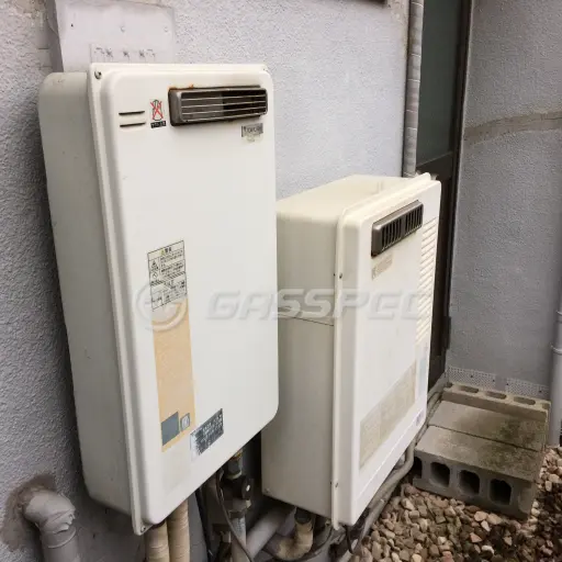 交換前の給湯器（ノーリツ GQ-1600WX）