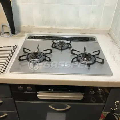 施工後のビルトインガスコンロ（パロマ PD-819WS-60GH）