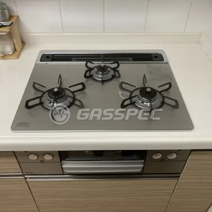 施工後のビルトインガスコンロ（パロマ PD-862WS-60GH）
