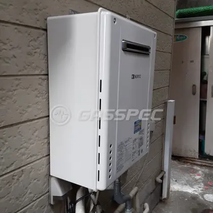 施工後の給湯器（ノーリツ GT-2460SAWX-2 BL）