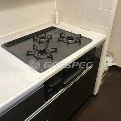施工後のビルトインガスコンロ（リンナイ RS31M5H2SBW）