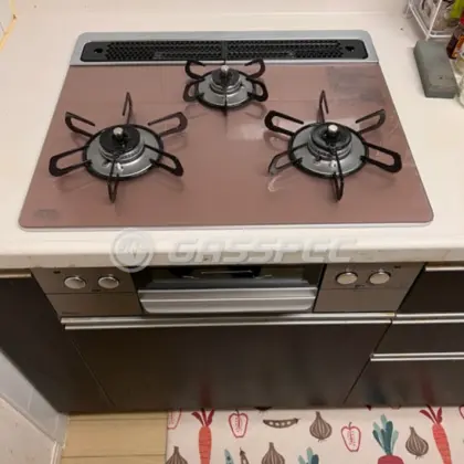 施工後のビルトインガスコンロ（パロマ PD-862WS-60GP）