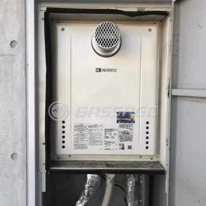 施工後の給湯器（ノーリツ GT-2460SAWX-T-2 BL）