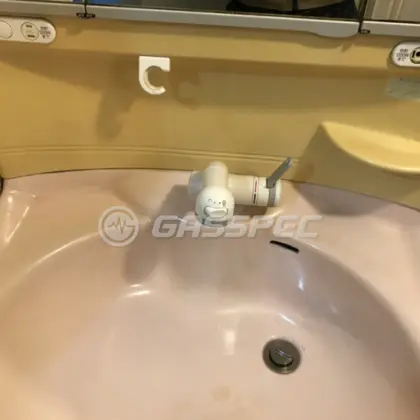 施工前の水栓・蛇口（キャビネット品番GQD74DS6/CQ603･CQ603B･CQ433B）