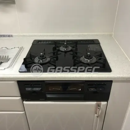 施工後のビルトインガスコンロ（リンナイ RS31W36T1RBW）