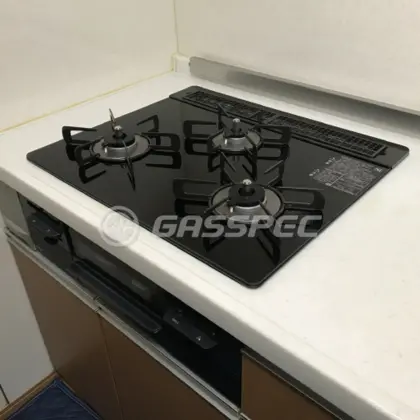 施工後のビルトインガスコンロ（リンナイ RS31W36T1RBW）