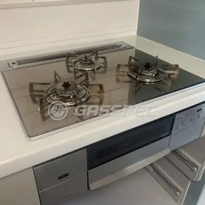 施工前のビルトインガスコンロ（N3WM3PWASKSTES）