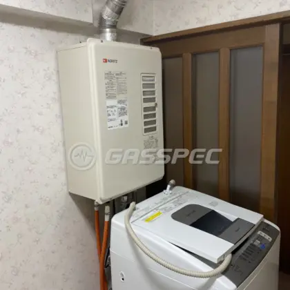 施工後の給湯器（ノーリツ GT-1644SAWXS-F-1 BL）