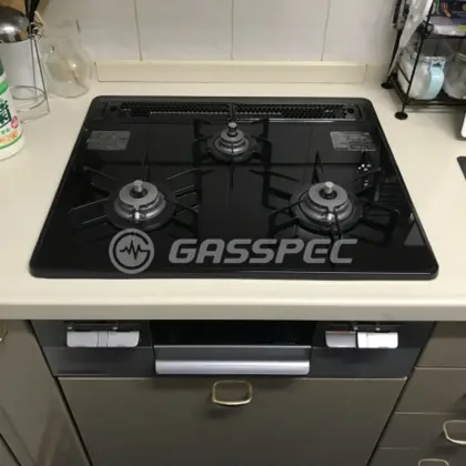 施工後のビルトインガスコンロ（ノーリツ N3WT6RWTSSI）