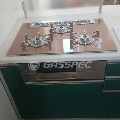 施工後のビルトインガスコンロ（リンナイ RHS71W30E12RCSTW）