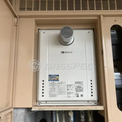 施工後の給湯器（ノーリツ GT-2460SAWX-T-2 BL）