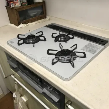 施工後のビルトインガスコンロ（パロマ PD-509WS-60CV）
